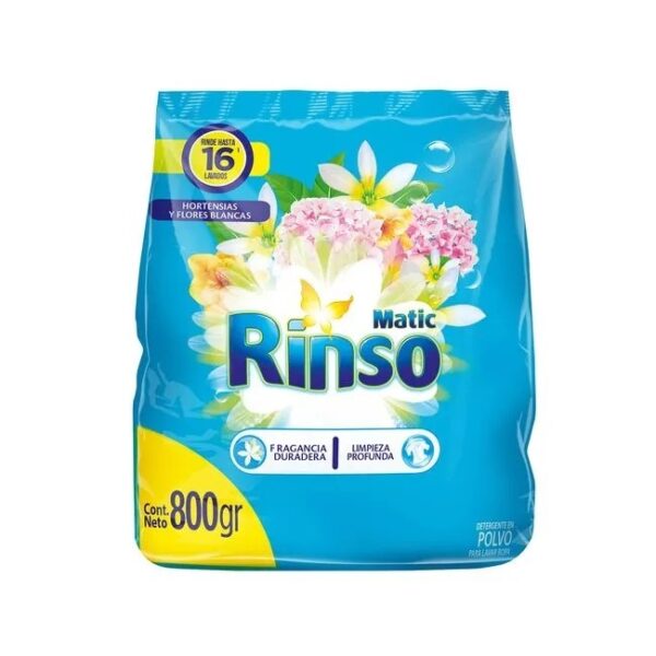 Detergente Rinso  Ortencias y Flores 800g.