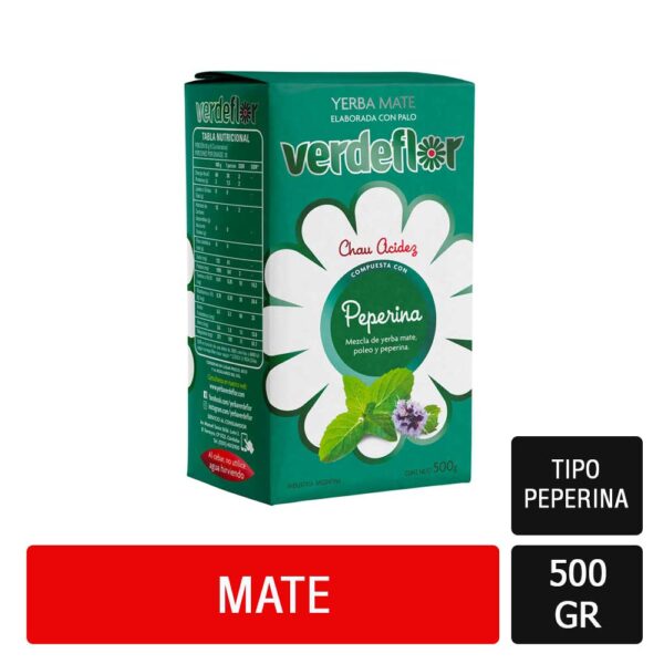 Yerba Mate Peperina Verdeflor 500 g.