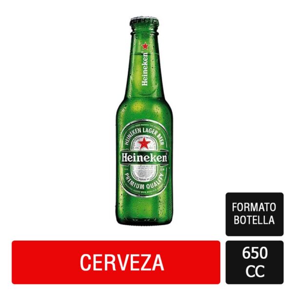 Cerveza HeineKen  650 cc.