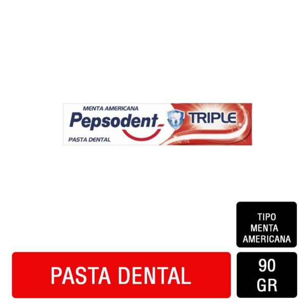 Pasta Dental Pepsodent Triple Menta Americana 90 g.
