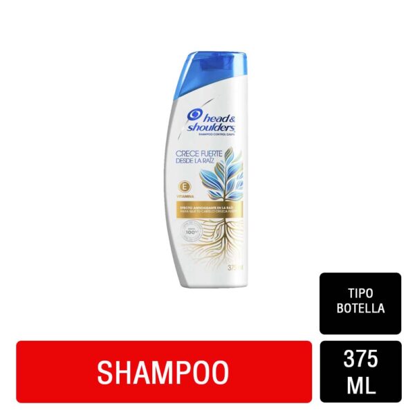 Shampoo H&S Crece Fuerte 375 ml.