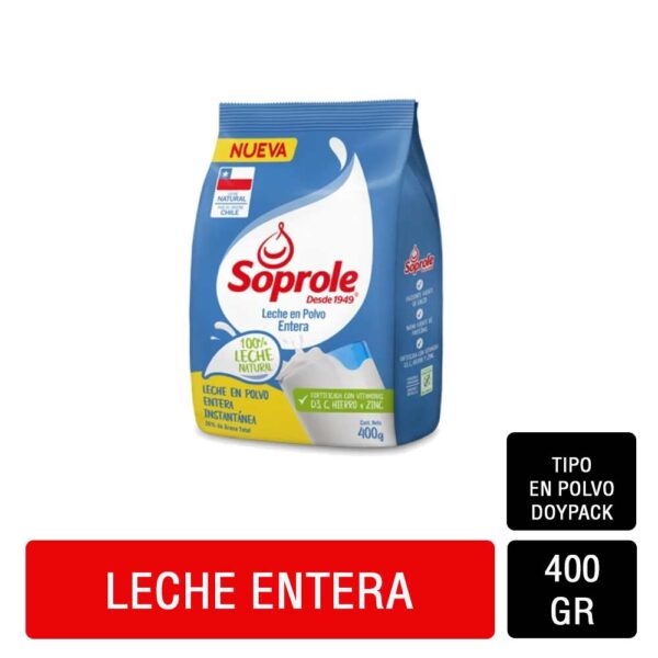Leche en Polvo Entera Soprole 400 g.