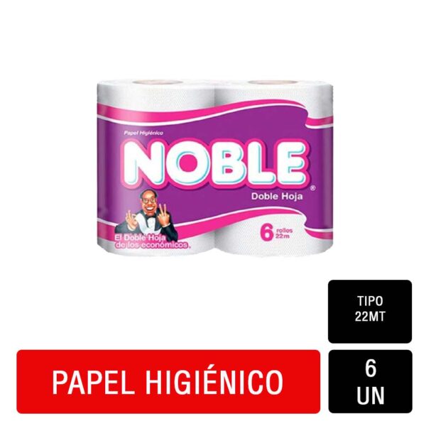 Noble Doble Hoja Papel Higenico 22m. 6 rollos